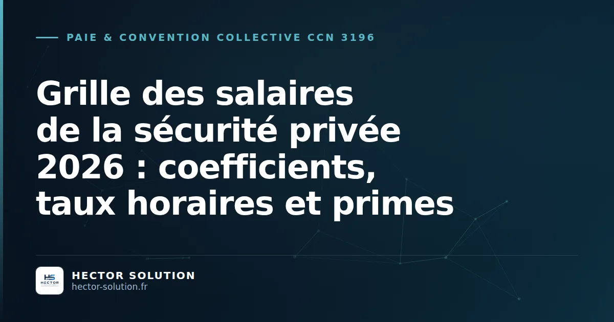 Grille des salaires sécurité privée 2026 coefficients CCN 3196