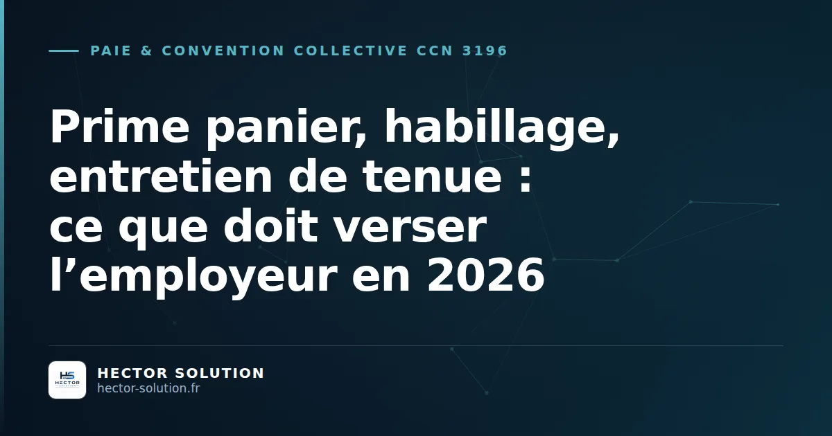 Primes panier et entretien de tenue d'un agent de sécurité en 2026